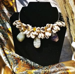 Cowrie Shell Charm Necklace